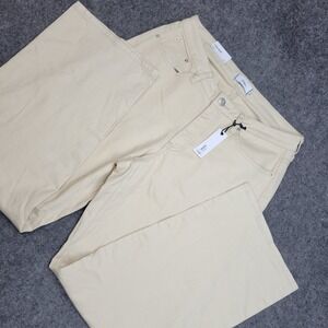 Rue Jeans Womens 14 Beige DenimDistressed High Rise Boho Wide Leg Indie Festival